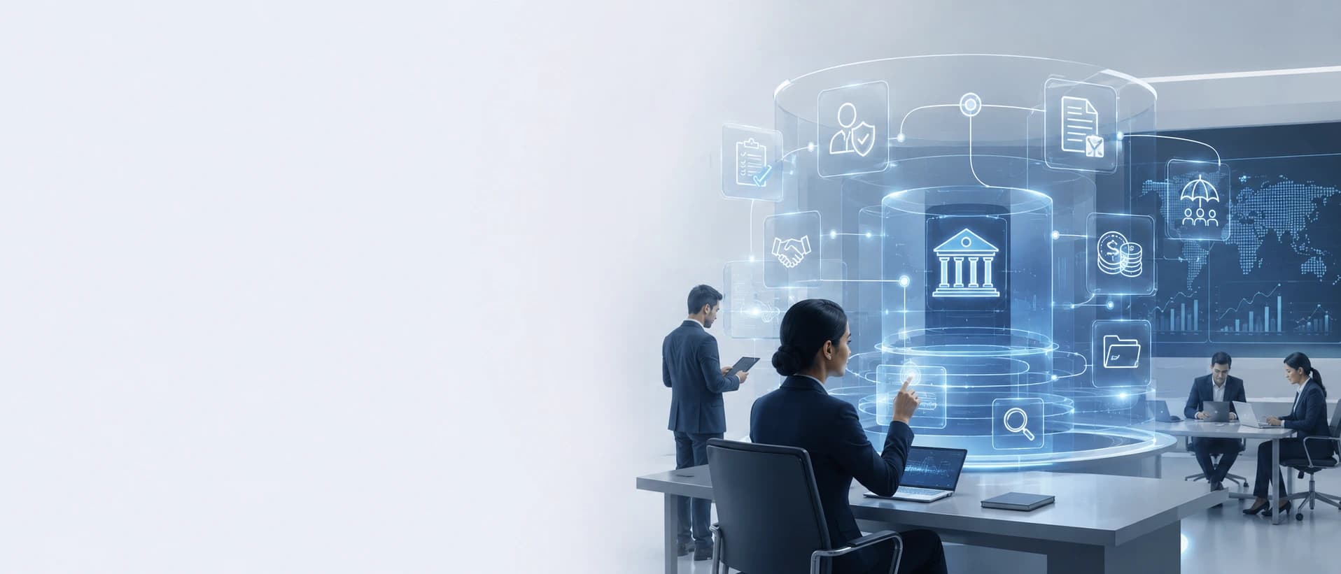 BFSI & Fintech Workflow Automation Hero Background