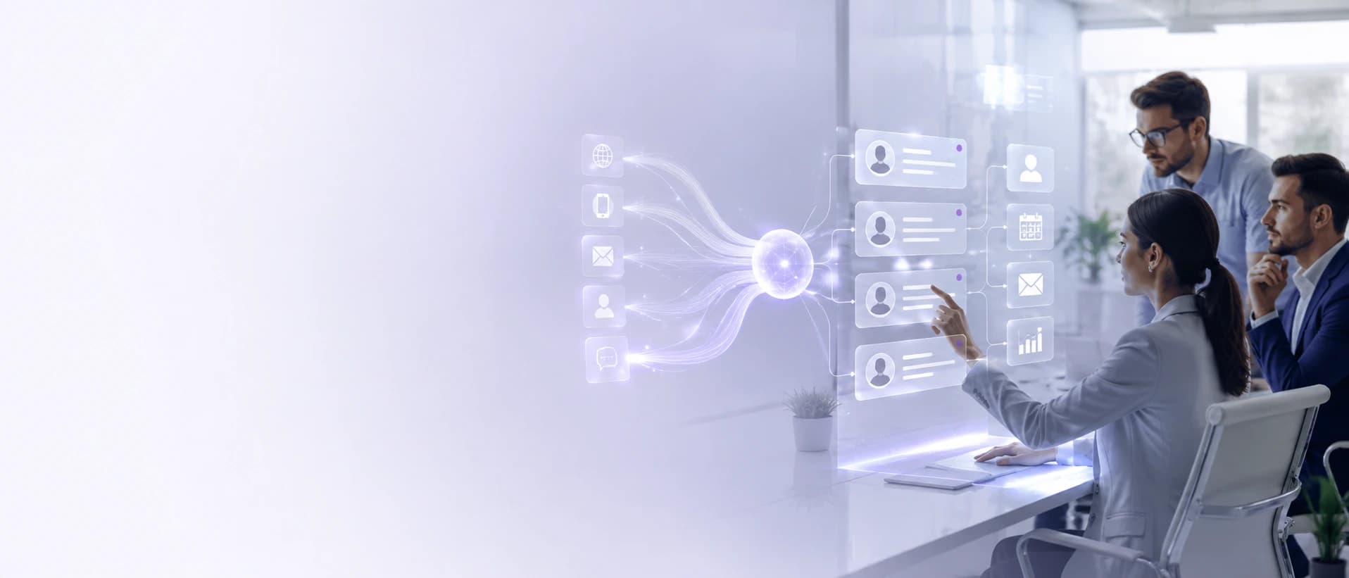 سير عمل أتمتة جذب العملاء وتأهيلهم وتوجيههم ومتابعة الـ CRM