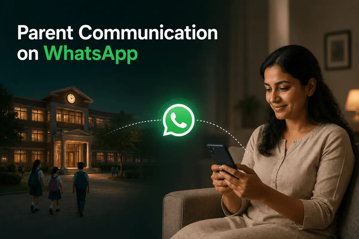 Parent communication on WhatsApp school engagement banner