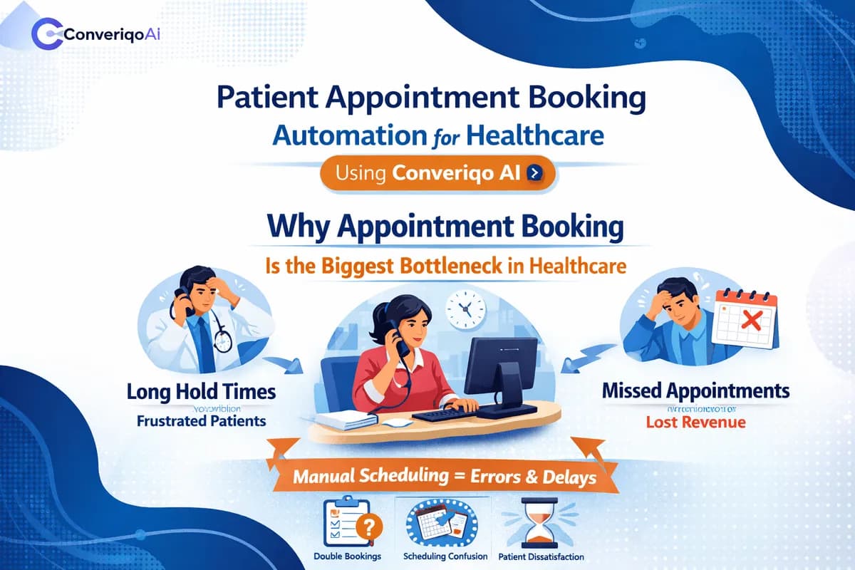 Healthcare teams using Converiqo AI to automate patient appointment booking and reduce scheduling bottlenecks.