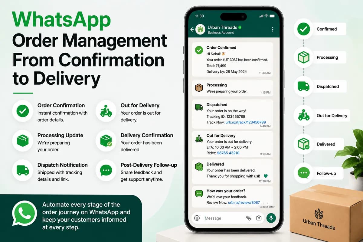 WhatsApp Order Management - From Confirmation to Delivery