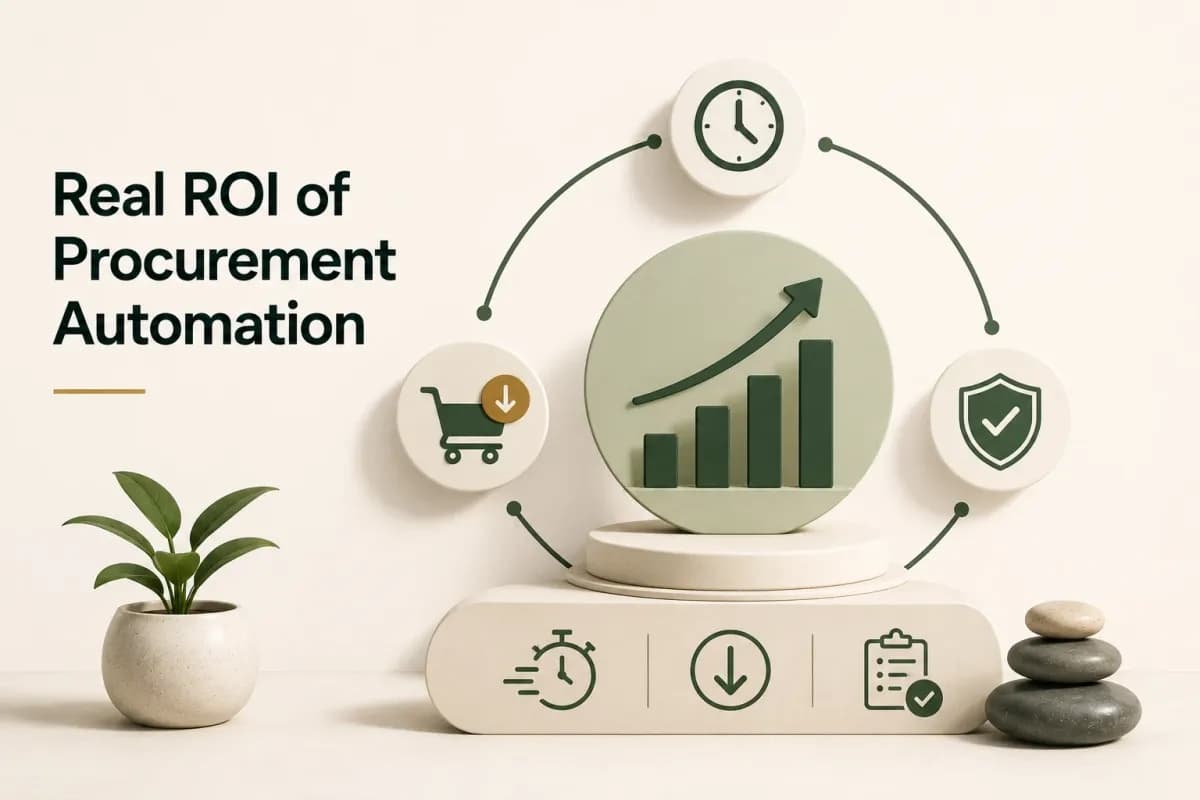 Procurement automation ROI illustration