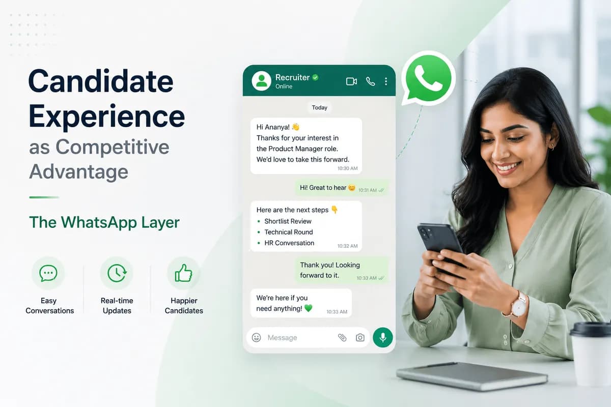 WhatsApp-based candidate experience hiring banner