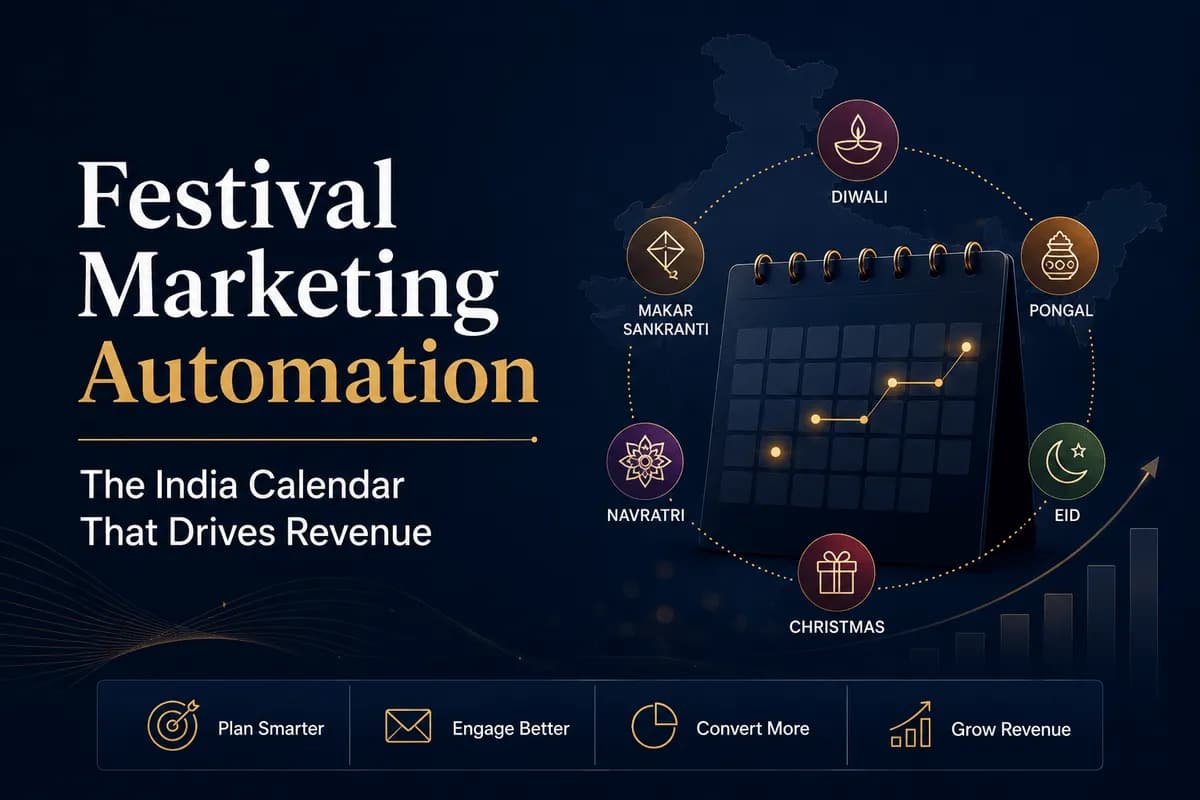 Festival marketing automation banner for India revenue growth campaigns.