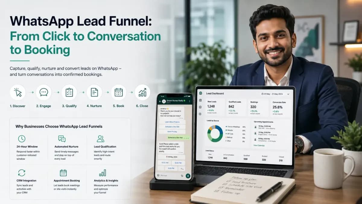 WhatsApp Lead Funnel: From Click to Conversation to Booking
