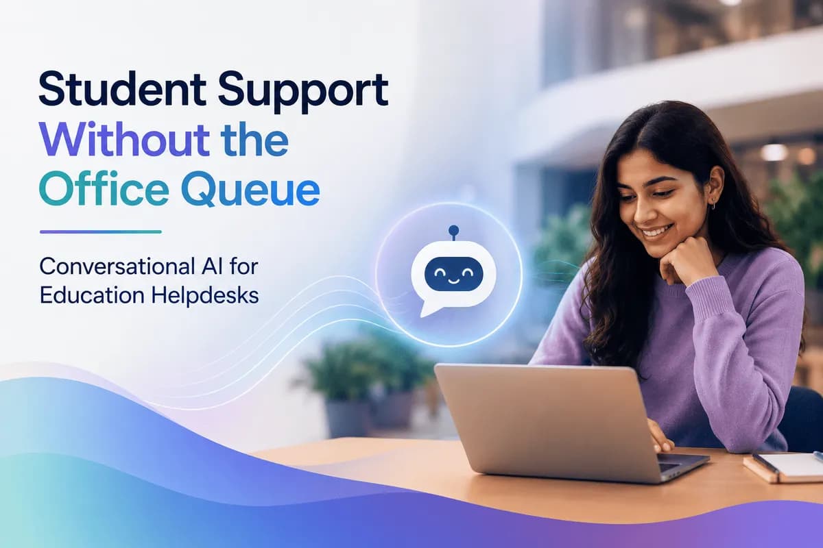 Student support without office queues education AI banner