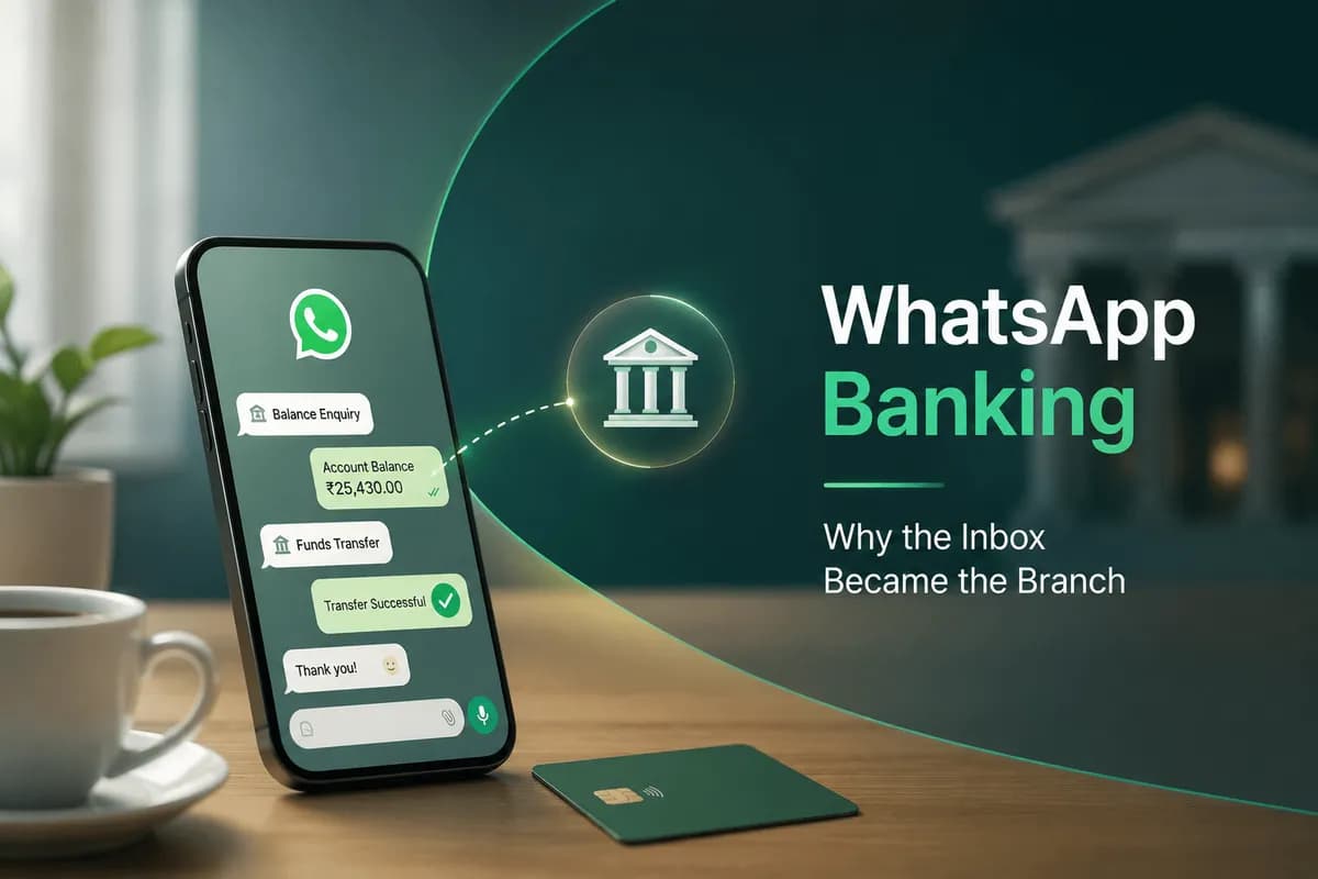 WhatsApp banking digital branch fintech banner