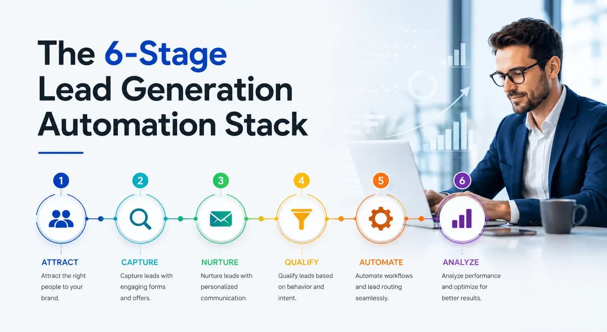 6-stage lead generation automation stack enterprise workflow