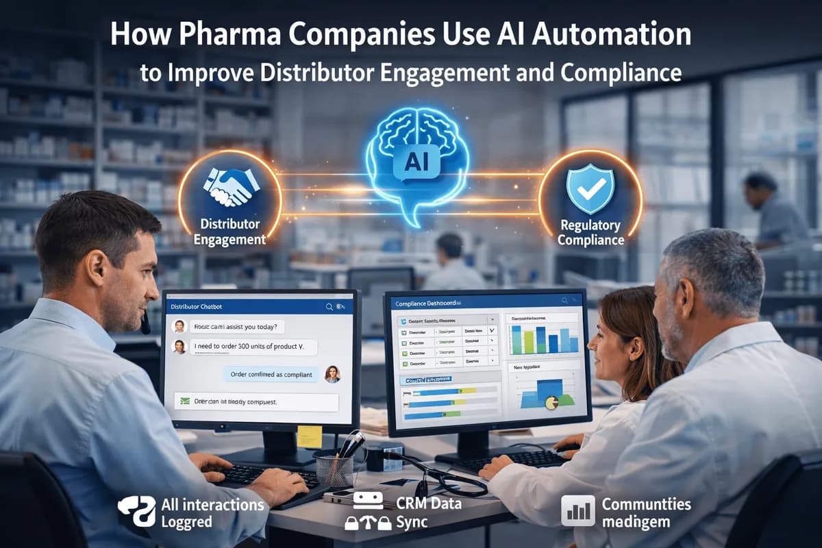 Pharmaceutical companies leveraging AI automation to streamline distributor workflows and compliance.