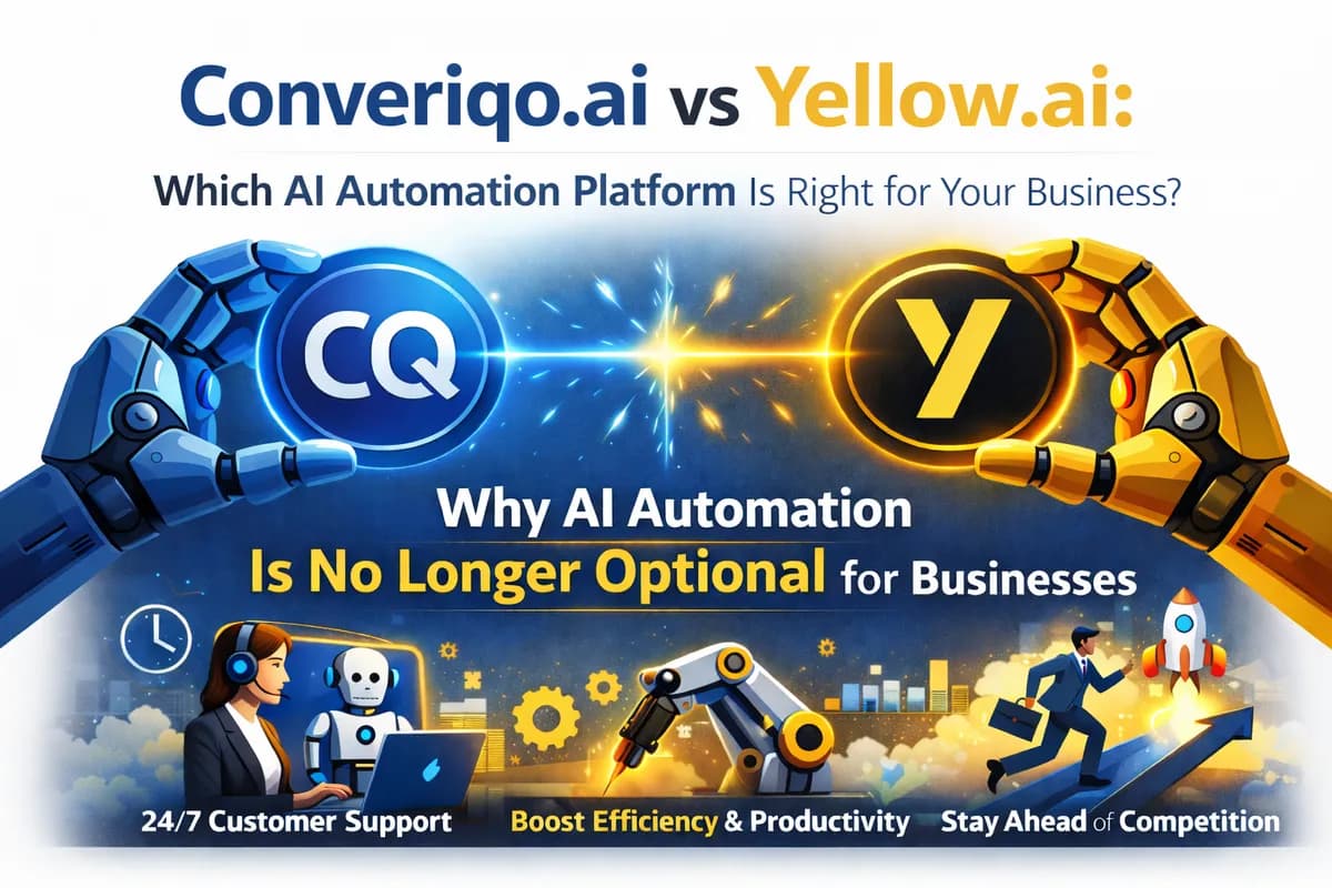 Converiqo.ai vs Yellow.ai: Which AI Automation Platform Is Right for Your Business?