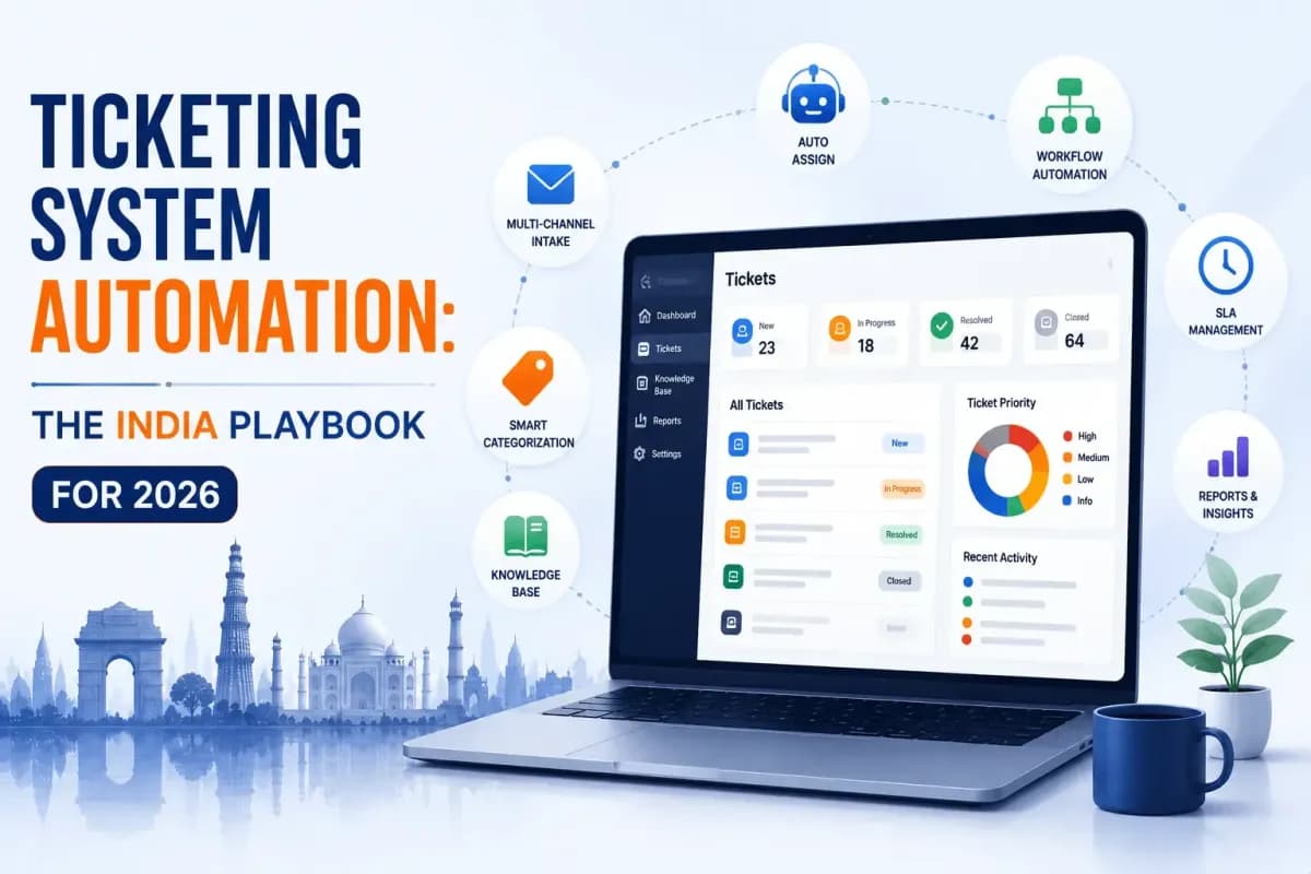 Ticketing system automation India playbook 2026
