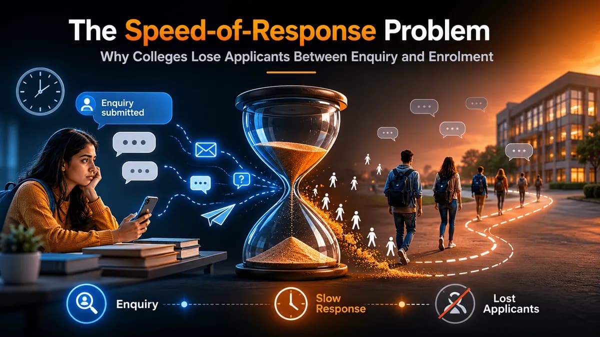 College applicant response delay and enrolment loss banner