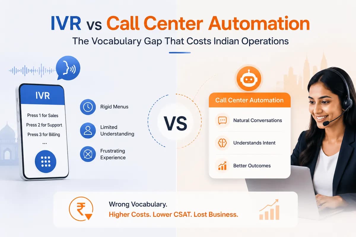 IVR vs call center automation enterprise comparison banner