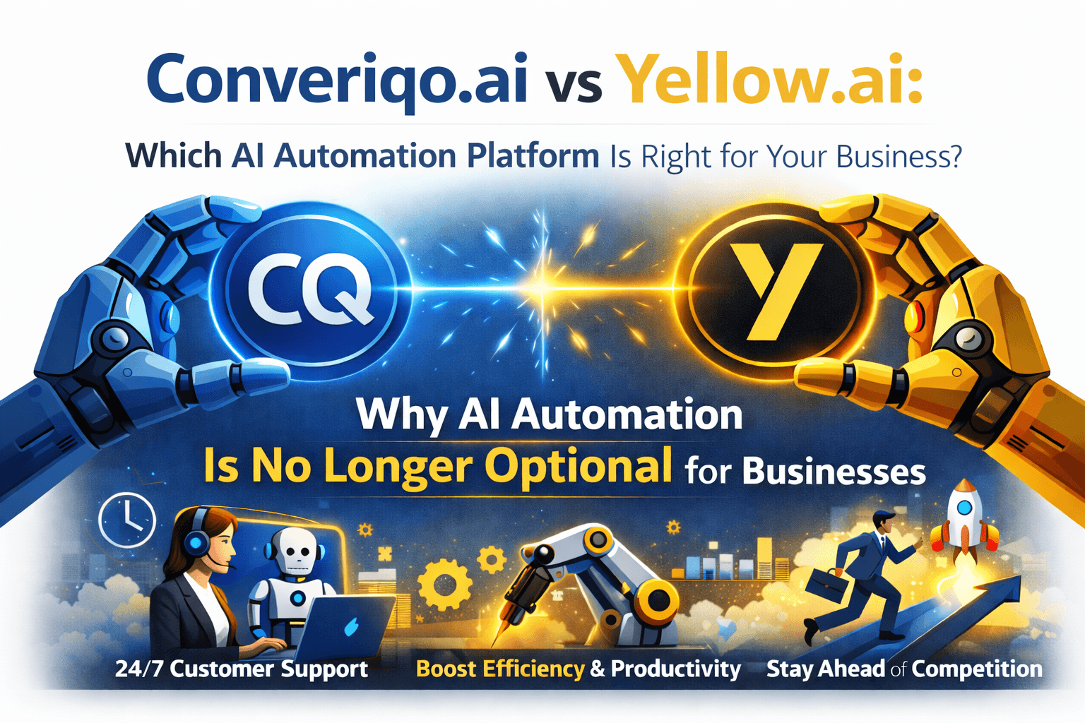 Converiqo.ai vs Yellow.ai: Which AI Automation Platform Is Right for Your Business?