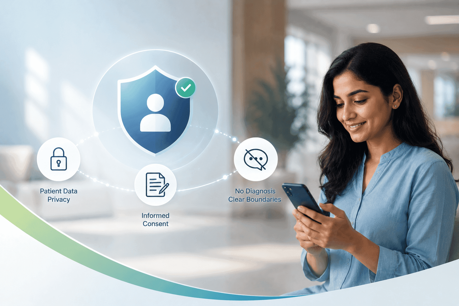 Responsible conversational AI in healthcare patient trust banner