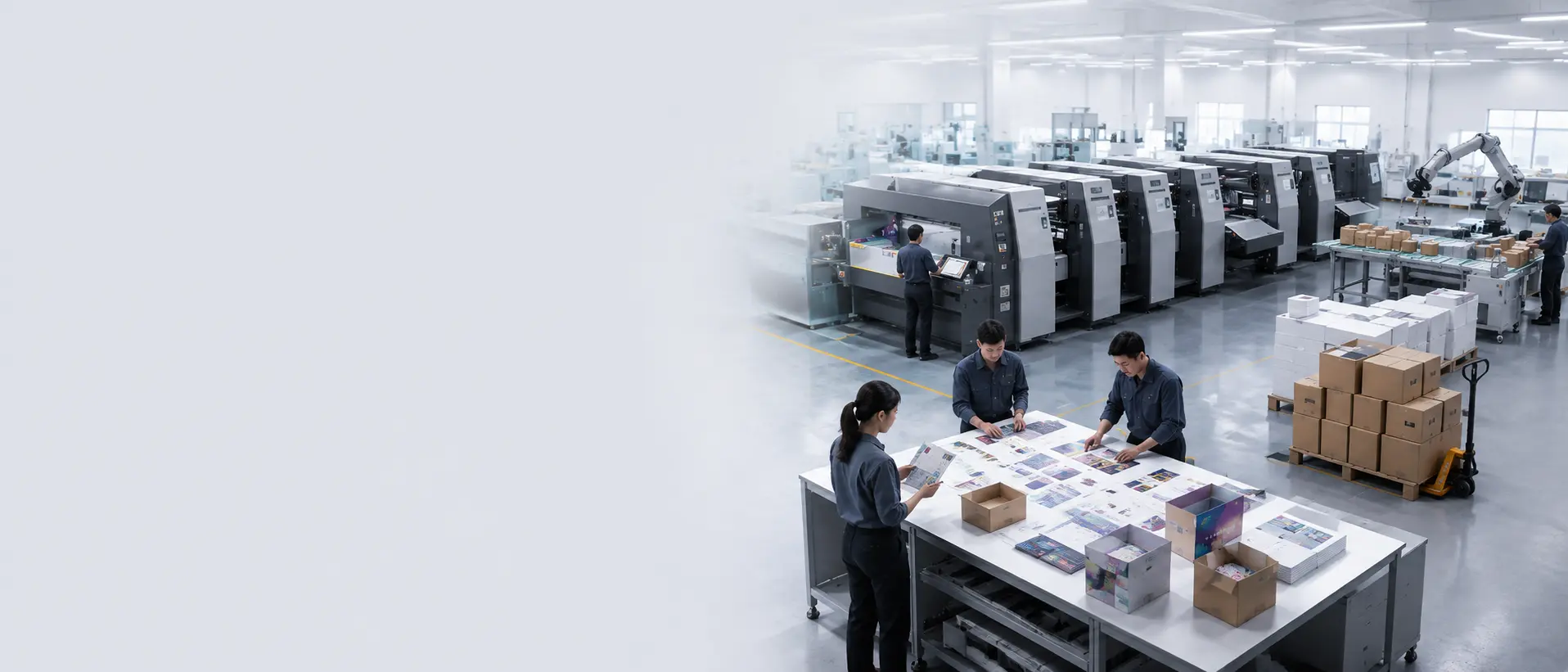 Printing and packaging workflow automation hero background