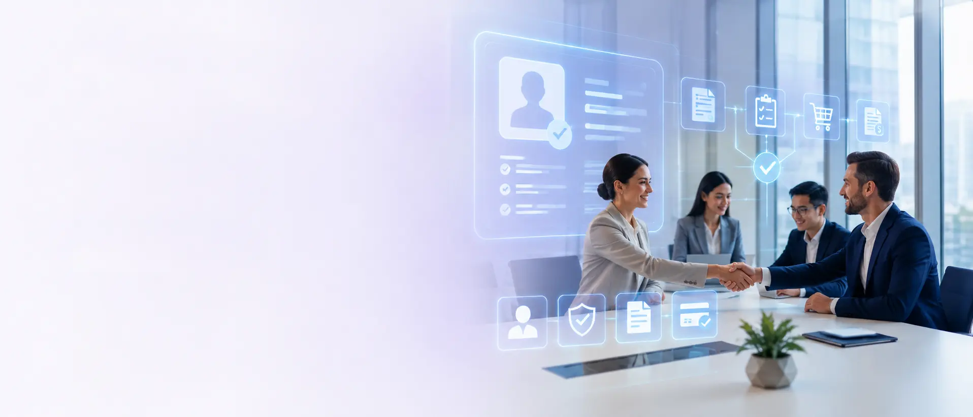 Vendor self-service automation hero background