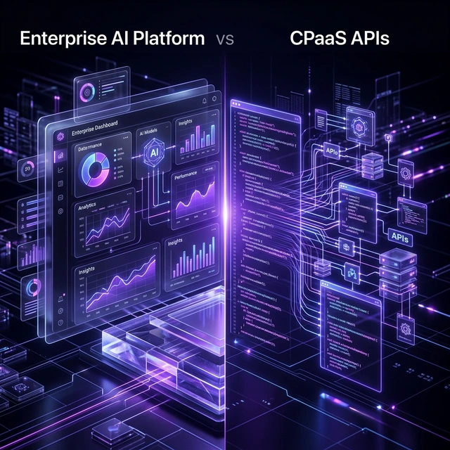 مقارنة الذكاء الاصطناعي للمؤسسات مقابل منصات CPaaS